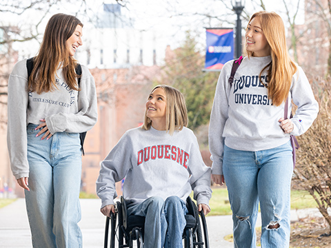 Friends on campus